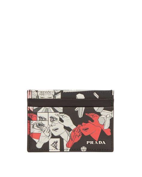 prada cartoon card holder|prada card holder wallet.